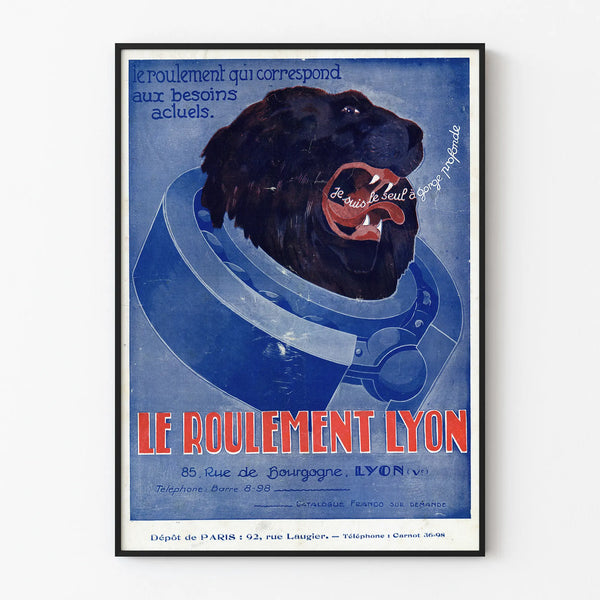 Vintage advertising poster Le Roulement Lyon wall decoration