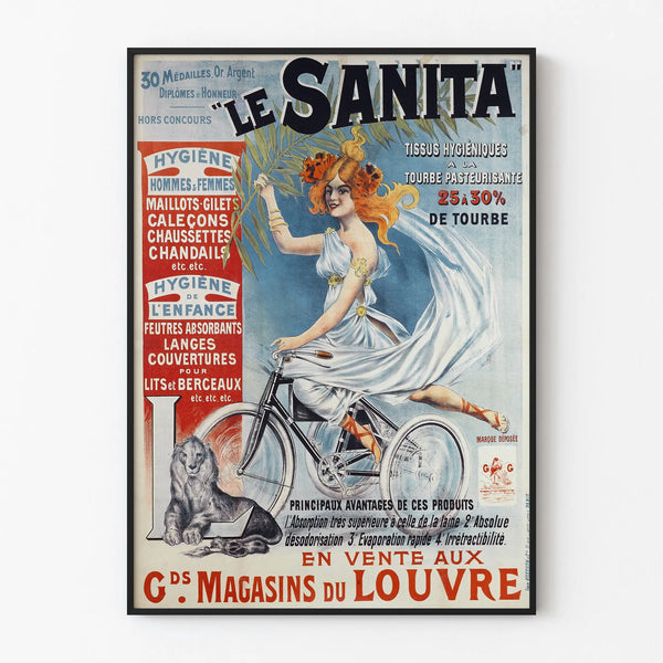 Vintage poster Le Sanita - Retro wall decoration for interior