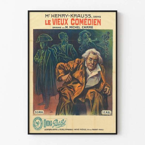 Vintage Poster of The Old Actor - Classic Cinema Wall Decoration