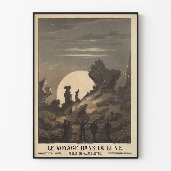 Vintage Poster The Trip to the Moon - Enchanting Wall Decoration