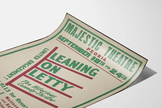 Vintage Theater Poster Majestic - Leaning on Letty