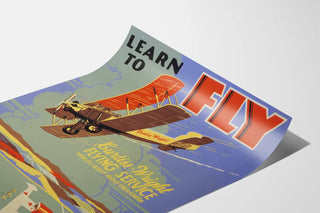 Vintage poster of pilot training Curtiss-Wright