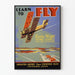 Vintage poster of pilot training Curtiss-Wright