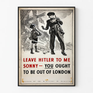 British propaganda poster World War II - Leave Hitler to Me Sonny
