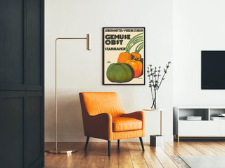 Vintage poster of vegetables and fruits from the Stannahof Zürich