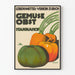 Vintage poster of vegetables and fruits from the Stannahof Zürich