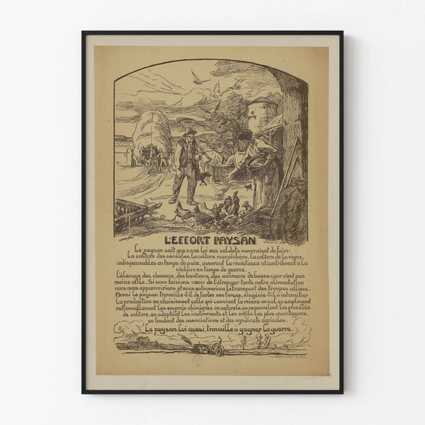 Vintage Poster The Farmer's Effort - Rustic Wall Decoration