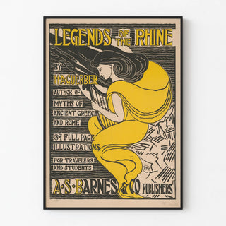 Vintage Poster Legends of the Rhine - Art Nouveau Illustration