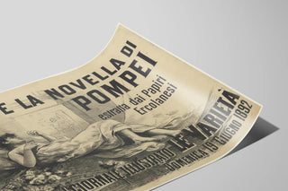 Vintage Italian Poster 'La Novella di Pompei' 1892 — artwork view