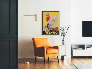 Vintage Henko detergent poster
