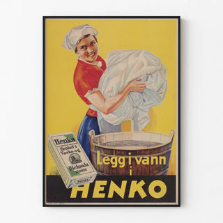 Vintage Henko detergent poster