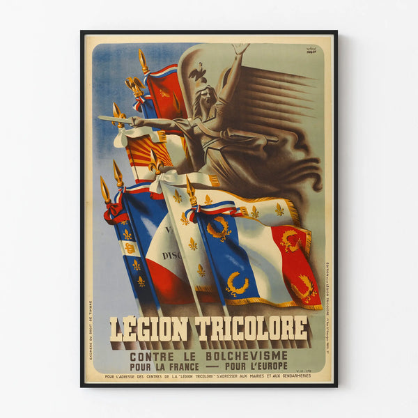 Patriotic Poster of the Tricolor Legion Against Bolshevism