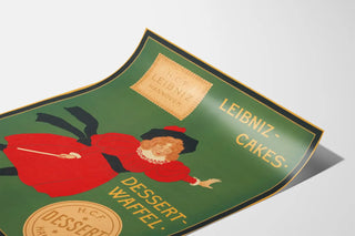 Vintage Leibniz Cakes Dessert Waffle Poster
