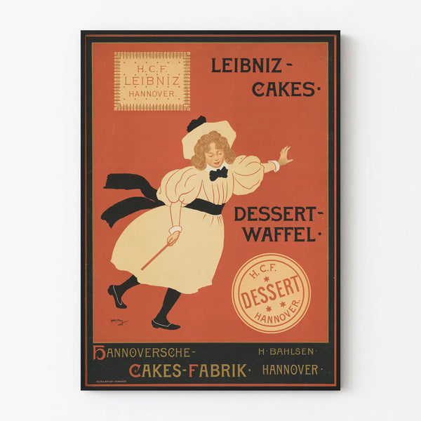 Vintage Leibniz Cakes Dessert Waffle Poster Wall Decoration