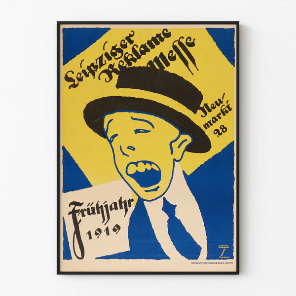 Vintage poster Leipzig Advertising Fair 1919 wall decoration