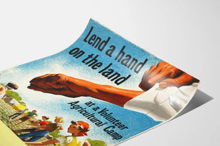 Vintage poster of encouragement for voluntary agricultural work