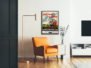 Vintage poster Lend a Hand on the Land - Volunteer Agricultural Campaign