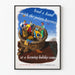 Vintage poster of farm potato harvest