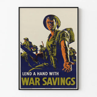 Vintage military poster supporting war economies
