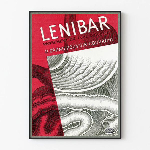 Vintage Lenibar poster for medical wall decoration