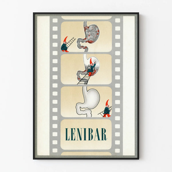 Vintage Lenibar poster for interior decoration
