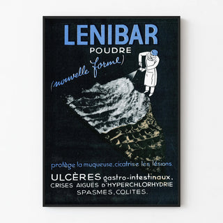 Vintage Lenibar Advertising Poster for Gastric Care Powder