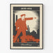 Decorative poster of Lenin 1870-1924 in constructivist style
