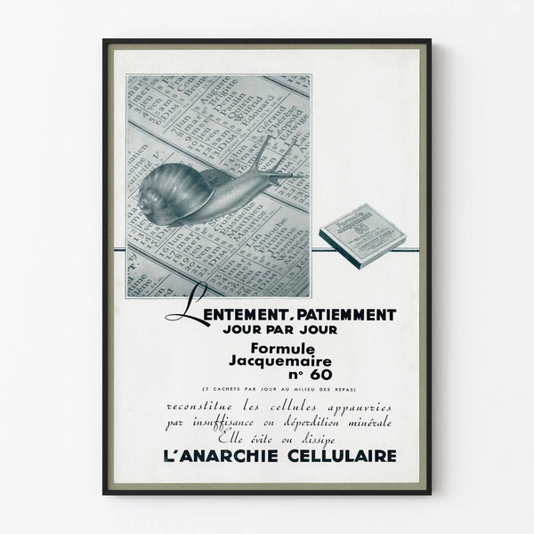 Vintage Poster Formula Jacquemaire No. 60 Wall Decoration