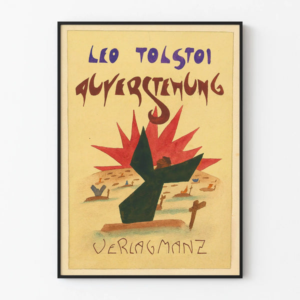 Vintage Poster of Leo Tolstoy's Resurrection Verlag Manz