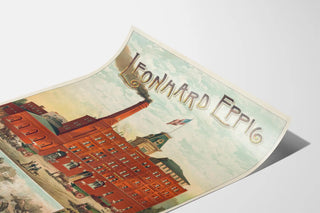 Vintage poster advertising Leonard Eppig brewery Brooklyn
