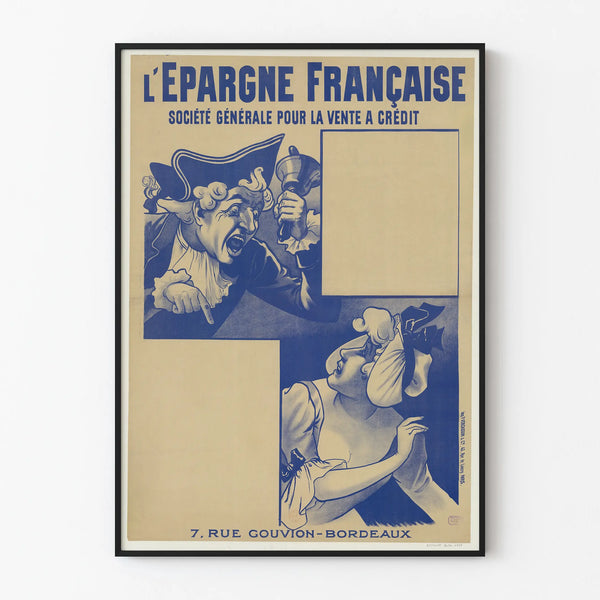 Vintage poster of the French Savings Bank Société Générale - Retro wall decoration