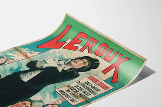 Vintage Poster LEROUX Latest Creations Theater and Songs