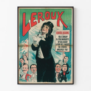 Vintage Poster LEROUX Latest Creations Theater and Songs
