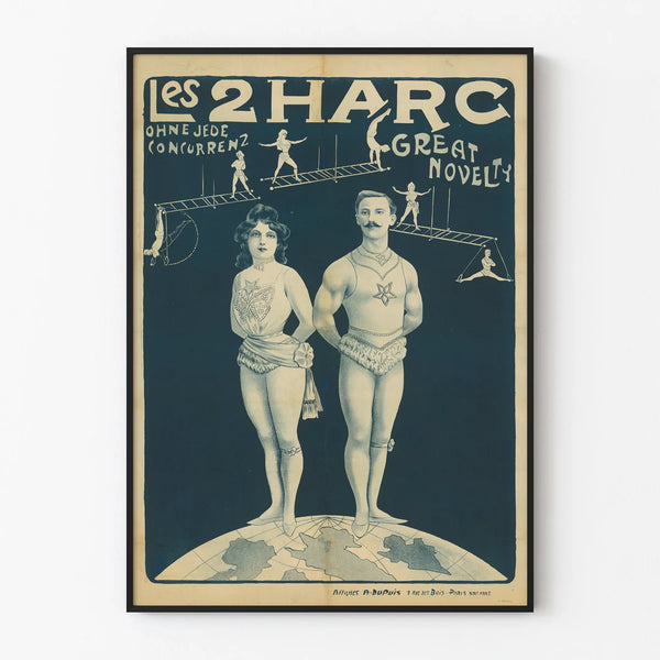 Vintage Poster Les 2 Harc – Retro Wall Decoration Artem Legrand