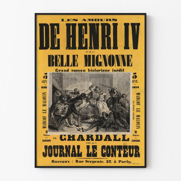Vintage Poster of The Loves of Henry IV and the Beautiful Mignonne