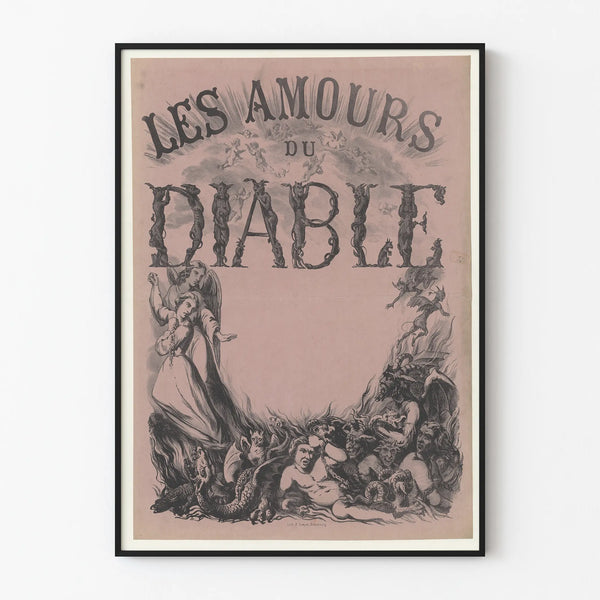 Vintage Poster The Loves of the Devil for Unique Wall Decoration