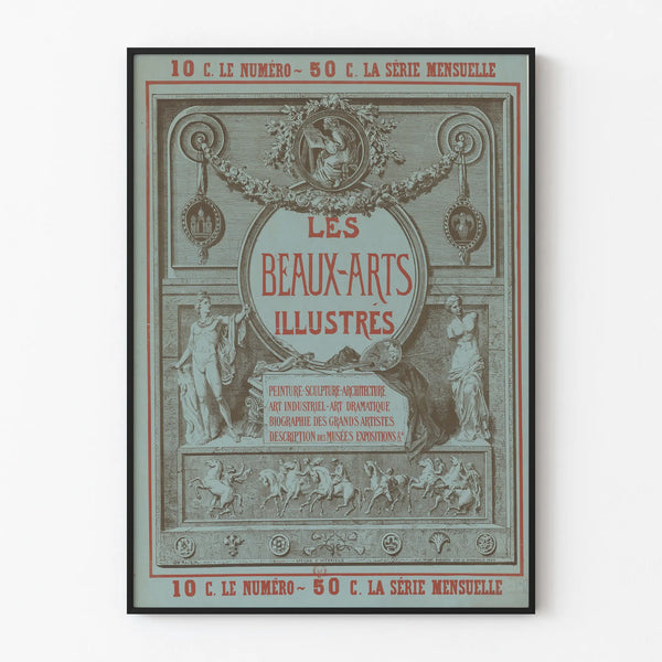 Vintage poster Les Beaux-Arts Illustrés for wall decoration