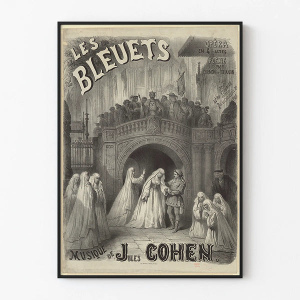 Vintage opera poster Les Bleuet de Jules Cohen