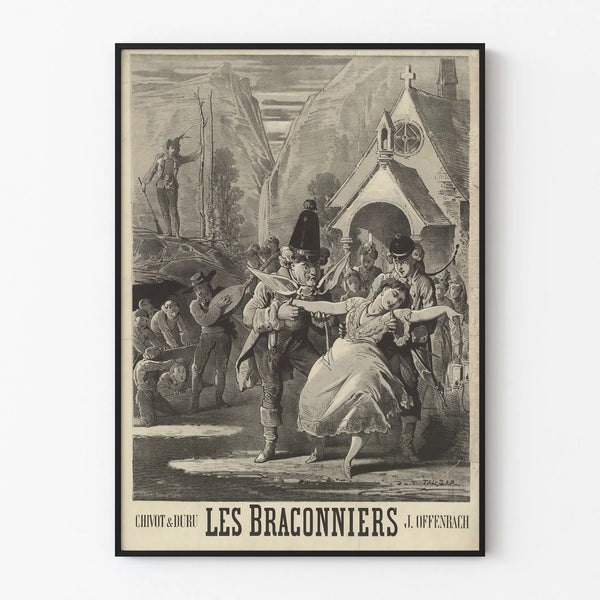 Vintage Poster Les Braconniers Offenbach's operetta