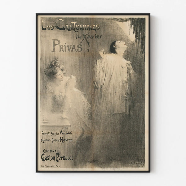 Vintage poster Les Cantomimes by Xavier Privas by C. Léandre
