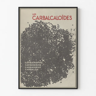 Vintage Scientific Poster of Carbalcaloïdes