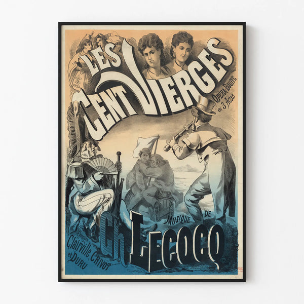 Vintage Poster Les Cent Vierges - Opéra Comique in 3 Acts