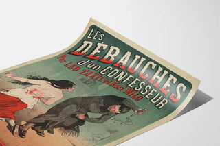 Vintage poster Les Débauches d'un Confesseur by Léo Taxil and Karl Milo