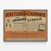 Vintage Poster The Two Scourges of Humanity - Syphilis and Urinary Tracts — framed artwork on a wall