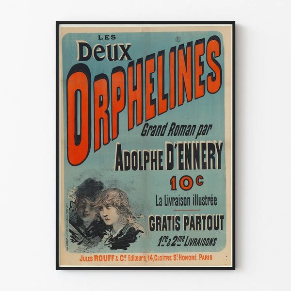Vintage poster Les Deux Orphelines by Adolphe D'Ennery