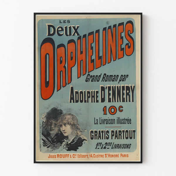 Vintage poster Les Deux Orphelines by Adolphe Dennery