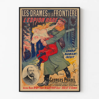 Vintage poster Les Drames de la Frontière - L'espion Rabe by Georges Pradel