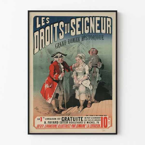 Vintage Poster The Rights of the Lord - Historical Wall Decoration