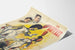 Vintage poster Les Duffaut with costumed characters