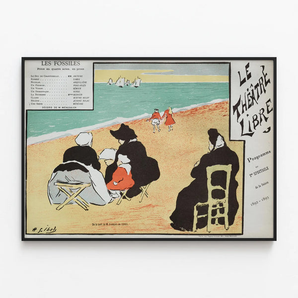 Vintage Poster The Fossils - Free Theater Wall Decoration — framed artwork on a wall